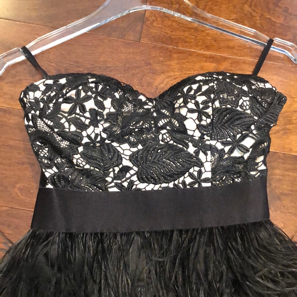 đź–¤Bebe Feather Dressđź–¤ - Picture 2 of 5
